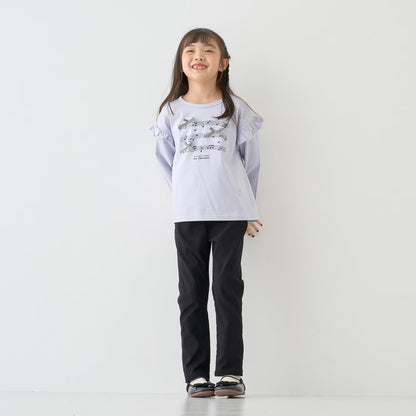 日本童裝 Ly# mine 荷葉邊口袋彈力長褲 100-140cm 女童款 秋季 PANTS