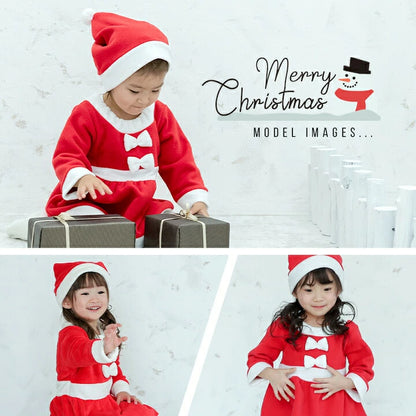 日本童裝 聖誕老人連身裙 80-140cm 女童款 初生嬰兒 Christmas 聖誕快樂特輯 聖誕服裝/飾物配件