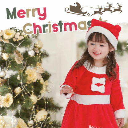日本童裝 聖誕老人連身裙 80-140cm 女童款 初生嬰兒 Christmas 聖誕快樂特輯 聖誕服裝/飾物配件
