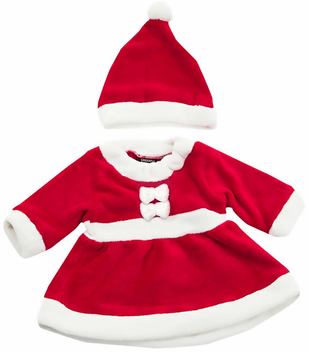 日本童裝 聖誕老人連身裙 80-140cm 女童款 初生嬰兒 Christmas 聖誕快樂特輯 聖誕服裝/飾物配件