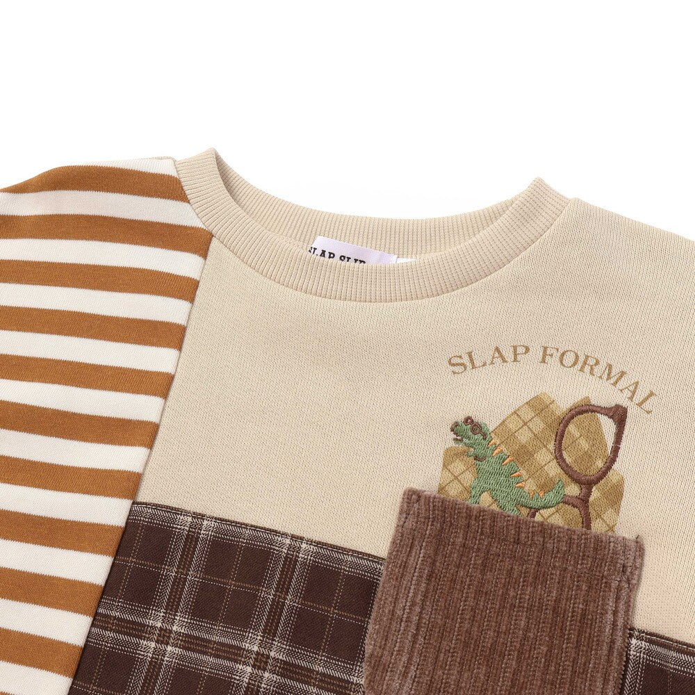 日本童裝  SLAP SLIP 拼接衛衣 80-130cm 男童款 冬季 TOPS