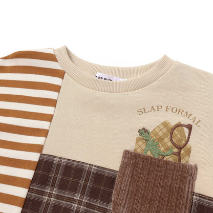 日本童裝  SLAP SLIP 拼接衛衣 80-130cm 男童款 冬季 TOPS