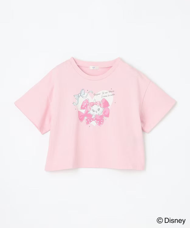 日本童裝 aF#a325 x Disney Marie 印花短袖上衣 110-160cm 女童款 夏季 TOPS