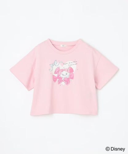 日本童裝 aF#a325 x Disney Marie 印花短袖上衣 110-160cm 女童款 夏季 TOPS