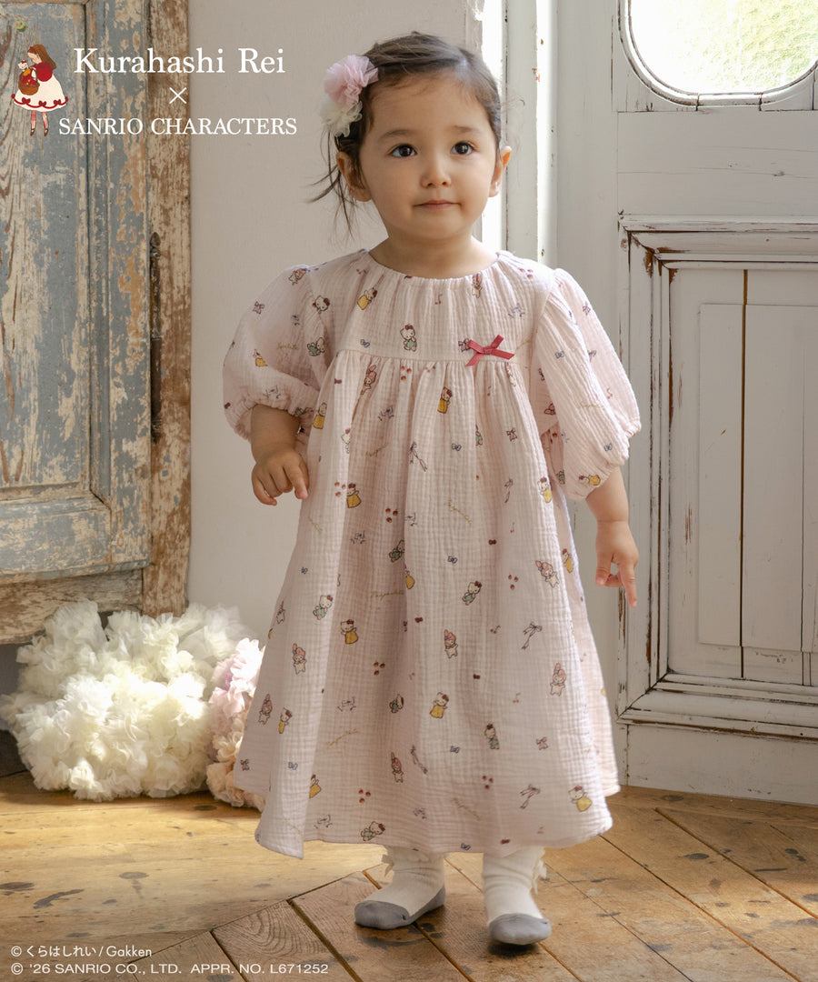 日本童裝 panpantutu x Sanrio x くらはしれい蓬蓬紗布連身裙 90-140cm 女童款 夏季 DRESSES