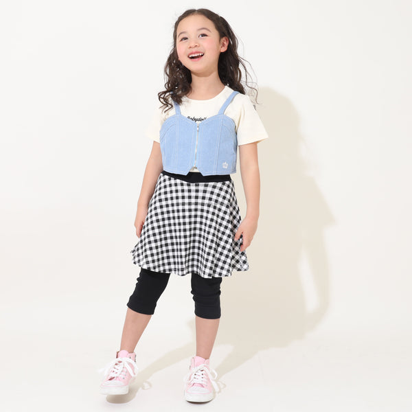 日本童裝 BDL 假兩件七分裙褲 80-150cm 女童款 夏季 SKIRTS PANTS 百搭單品