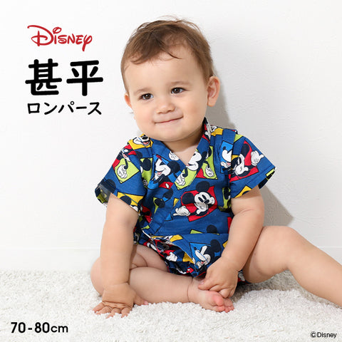 日本童裝 BDL x Disney 米奇日本甚平 70-80cm 男童款 初生嬰兒 夏季 日本和服 Jumpsite