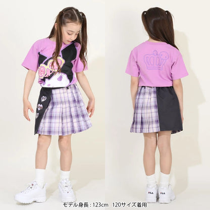 Japanese BDL x Sanrio Checkered Pleated Skirt 80-140cm Girls Summer SKIRTS 