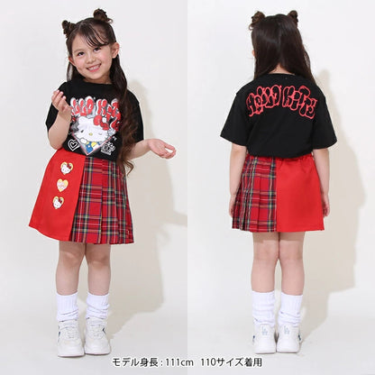 Japanese BDL x Sanrio Checkered Pleated Skirt 80-140cm Girls Summer SKIRTS 