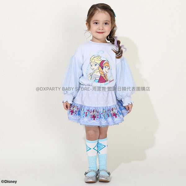 日本童裝 BDL x Disney Princess泡泡紗袖上衣 100-130cm 女童款 秋季 TOPS