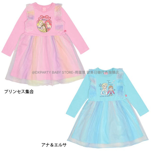 日本童裝 BDL x Disney Princess網紗連身裙 100-130cm 女童款 秋季 DRESSES