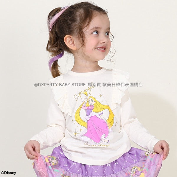 日本童裝 BDL x Disney Princess皺皺袖公主上衣 100-130cm 女童款 秋季 TOPS