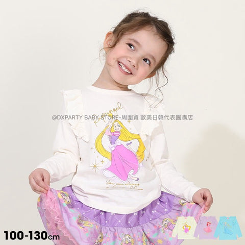 日本童裝 BDL x Disney Princess皺皺袖公主上衣 100-130cm 女童款 秋季 TOPS