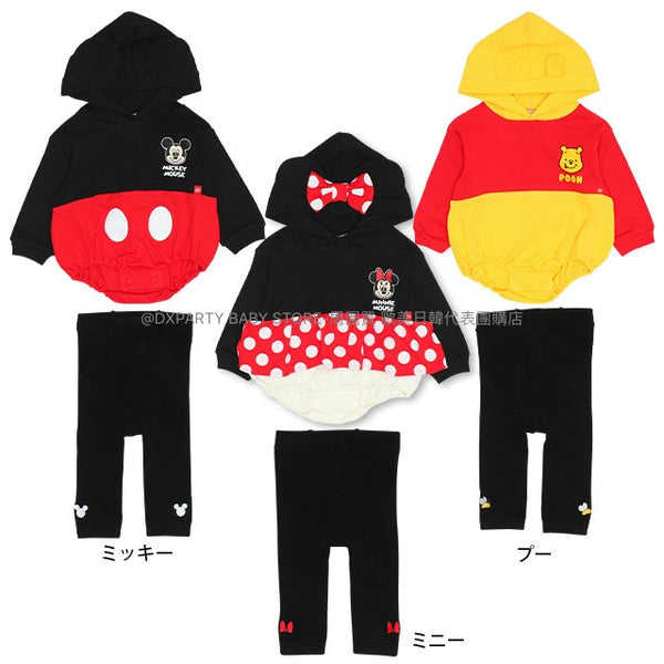 日本童裝 BDL x Disney 可愛連衣＋打底褲禮盒 70-80cm 男童款/女童款 初生嬰兒 秋季 Jumpsite