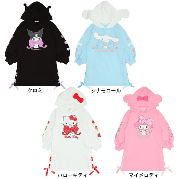 日本童裝 BDL x Sanrio 抓毛衛衣裙 100-130cm 女童款 冬季 DRESSES 親子裝