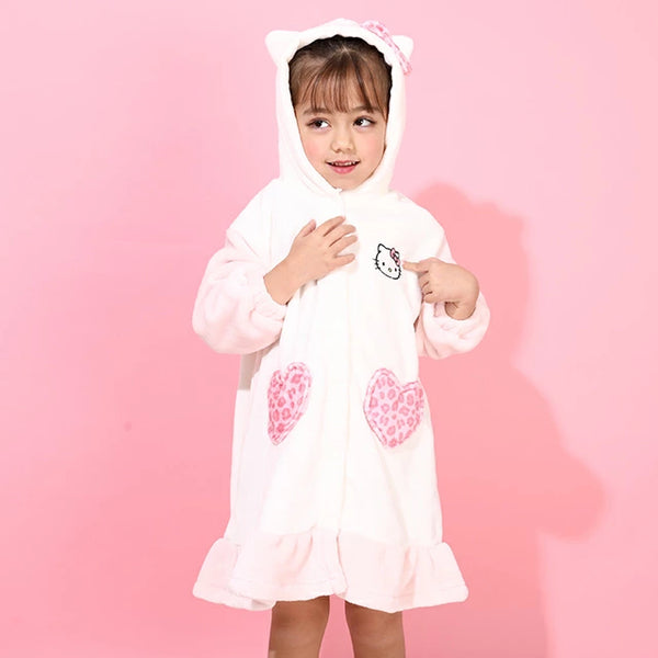 日本童裝 BDL x Sanrio 絨毛家居服睡裙 100-130cm 女童款 冬季 DRESSES 親子裝