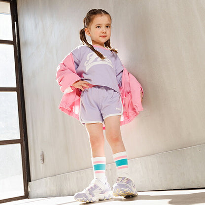 BDL x FILA Special Edition 3-Piece Set with Sports Backpack (90-140cm) for Girls Spring/Summer: TOPS PANTS OUTERWEAR 