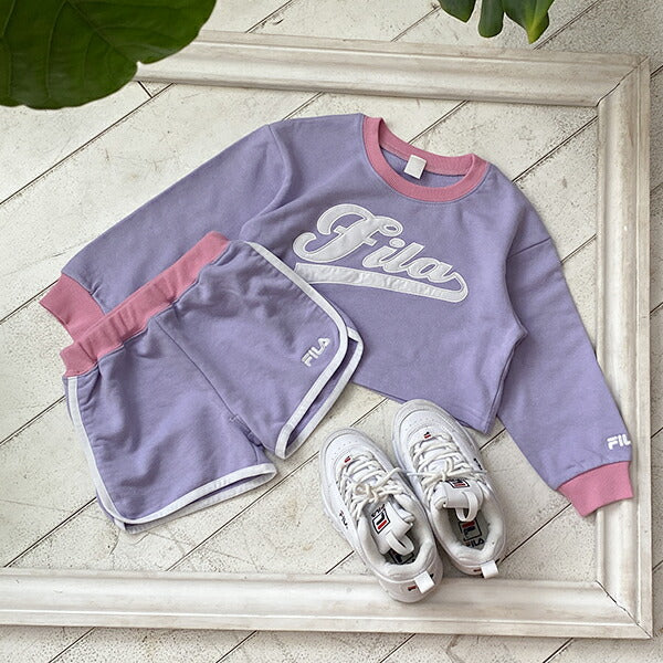 BDL x FILA Special Edition 3-Piece Set with Sports Backpack (90-140cm) for Girls Spring/Summer: TOPS PANTS OUTERWEAR 