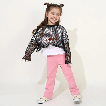 Japanese children's clothing BDL mesh top two-piece suit 90-140cm girls summer TOPS 