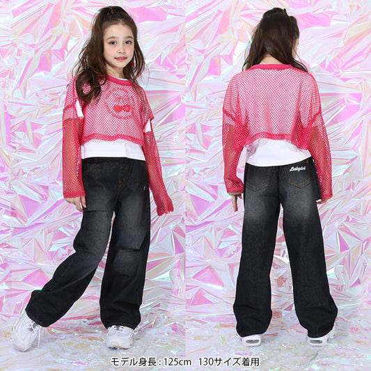 Japanese children's clothing BDL mesh top two-piece suit 90-140cm girls summer TOPS 