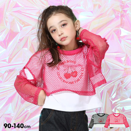 Japanese children's clothing BDL mesh top two-piece suit 90-140cm girls summer TOPS 