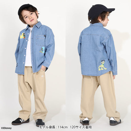 Japanese BDL x Disney Parent-Child Denim Shirt 90-130cm Boys Summer TOPS 