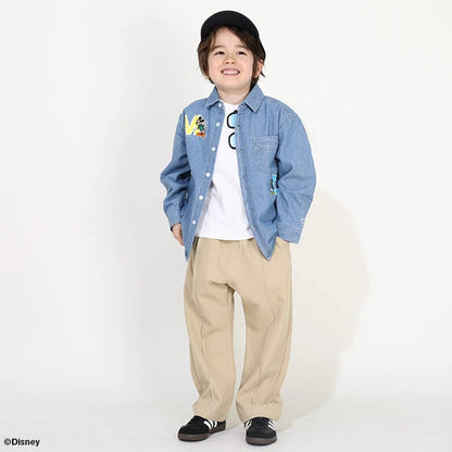 Japanese BDL x Disney Parent-Child Denim Shirt 90-130cm Boys Summer TOPS 
