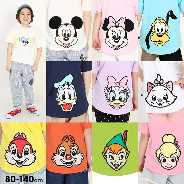 日本童裝 BDL x Disney 大頭印花短袖上衣 80-140cm 男童款/女童款 夏季 TOPS