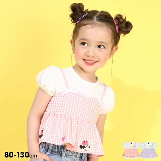 Japanese BDL x Disney Cute Tops and Suspenders Two-Piece Set (80-130cm) for Girls (Summer TOPS) 