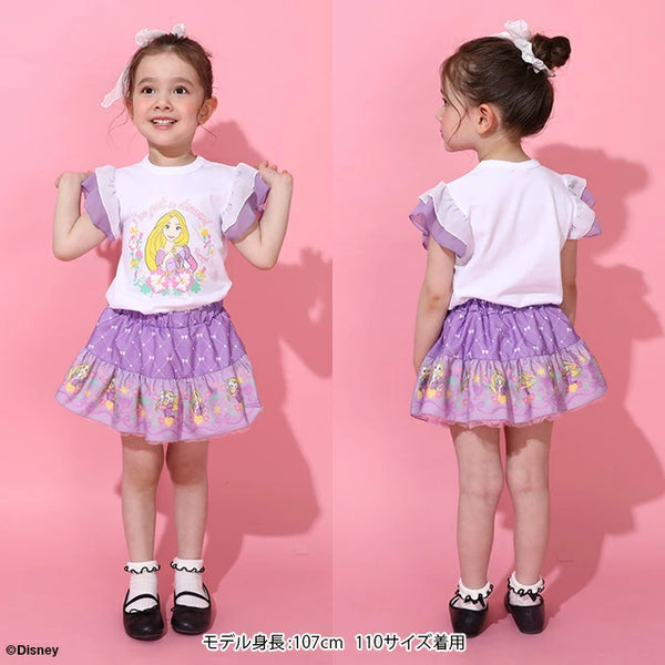 日本童裝 BDL x Disney 公主薄紗袖上衣 100-130cm 女童款 夏季 TOPS