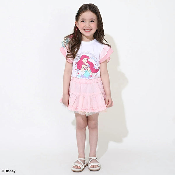 日本童裝 BDL x Disney 公主薄紗袖上衣 100-130cm 女童款 夏季 TOPS