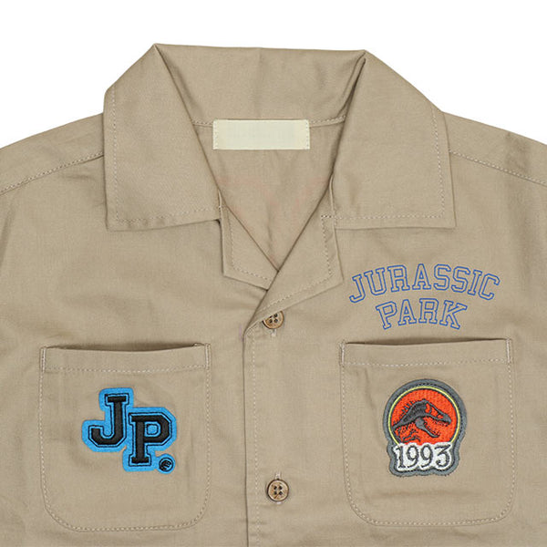 日本童裝 BDL x JURASSIC WORLD 侏羅紀公園徽章山系襯衫 90-130cm 男童款 夏季 TOPS