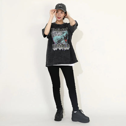 Japanese BDL x JURASSIC WORLD Parent-child Jurassic Park Print Tops (M-XL Adult Summer TOPS) 