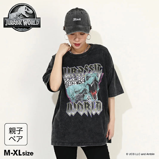 Japanese BDL x JURASSIC WORLD Parent-child Jurassic Park Print Tops (M-XL Adult Summer TOPS) 