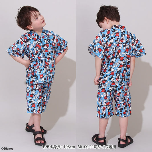 BDL x Disney Mickey Jinbe Japanese Kimono 80-130cm Boys' Newborn Summer TOPS PANTS Japanese Summer Festival Special