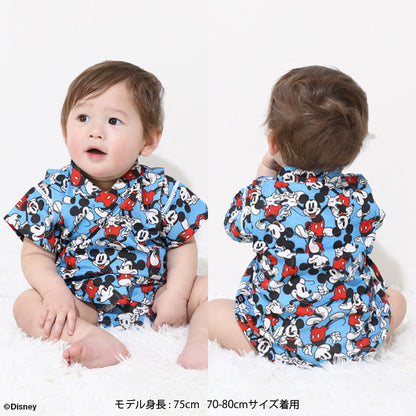 BDL x Disney Mickey Jinbe Japanese Kimono 70-80cm Boys' Summer Jumpsuit for Newborn Babies. Japanese Summer Festival Special.