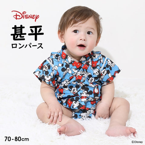日本童裝 BDL x Disney 米奇甚平 日本和服 70-80cm 男童款 初生嬰兒 夏季 Jumpsuit 日本夏祭慶典特輯