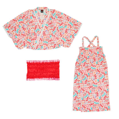 Japanese BDL x Disney 2Way Minnie Yukata Japanese Kimono 90-140cm Girls Summer Outerwear Dresses Japanese Summer Festival Special