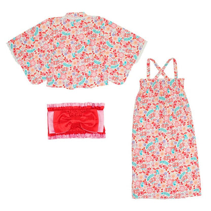 Japanese BDL x Disney 2Way Minnie Yukata Japanese Kimono 90-140cm Girls Summer Outerwear Dresses Japanese Summer Festival Special