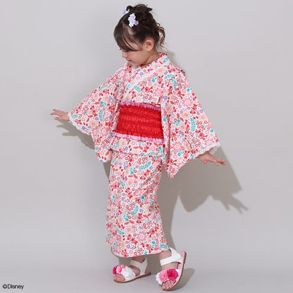 Japanese BDL x Disney 2Way Minnie Yukata Japanese Kimono 90-140cm Girls Summer Outerwear Dresses Japanese Summer Festival Special