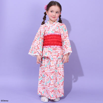 Japanese BDL x Disney 2Way Minnie Yukata Japanese Kimono 90-140cm Girls Summer Outerwear Dresses Japanese Summer Festival Special