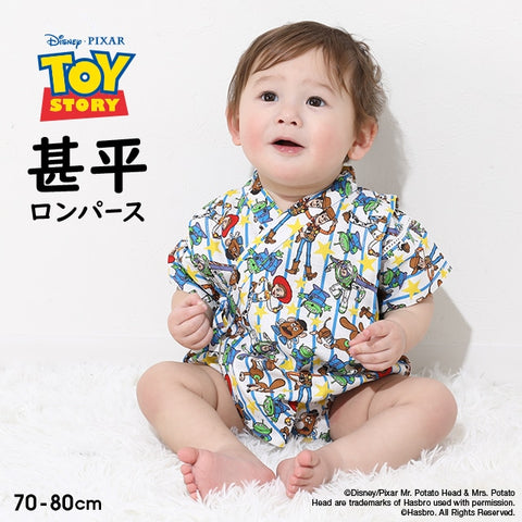 日本童裝 BDL x Disney Toy Story甚平 日本和服 70-80cm 男童款 初生嬰兒 夏季 Jumpsuit 日本夏祭慶典特輯