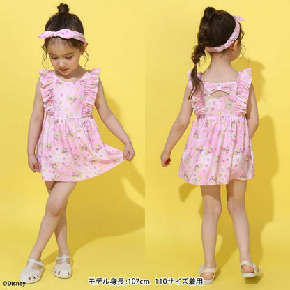 Japanese BDL x Disney Princess Swimsuit with Headband 90-130cm Girls' Summer Swimsuit Special 
