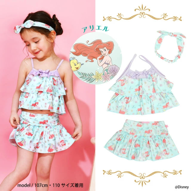 Japanese BDL x Disney Princess Swimsuit with Headband 90-130cm Girls' Summer Swimsuit Special 