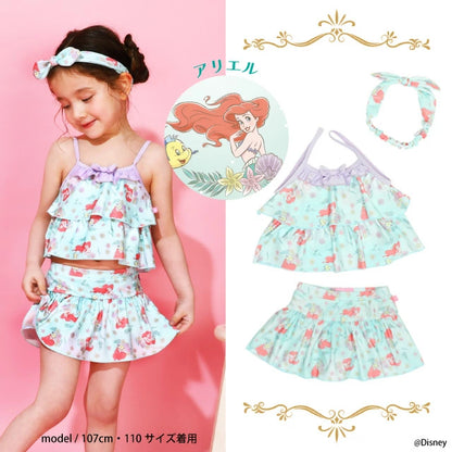 Japanese BDL x Disney Princess Swimsuit with Headband 90-130cm Girls' Summer Swimsuit Special 