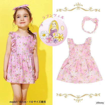Japanese BDL x Disney Princess Swimsuit with Headband 90-130cm Girls' Summer Swimsuit Special 