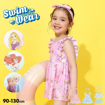 Japanese BDL x Disney Princess Swimsuit with Headband 90-130cm Girls' Summer Swimsuit Special 