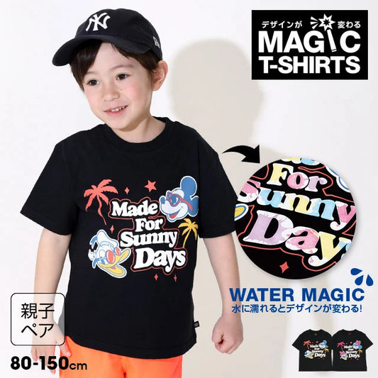 Japanese BDL x Disney parent-child wear water-changing print tops (80-150cm) for boys and girls (summer TOPS) 