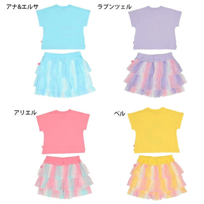 Japanese BDL x Disney Princess Tops and Pants Set (100-130cm) for Girls Summer 