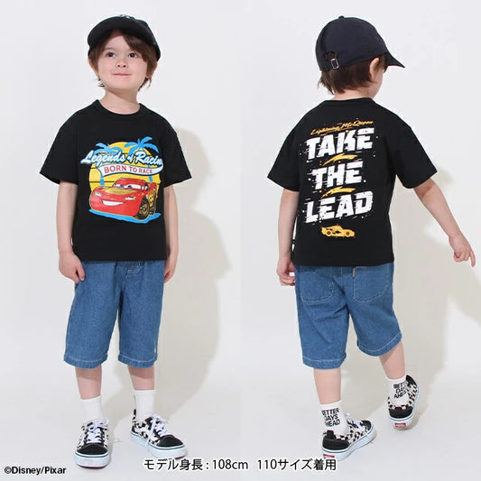 Japanese BDL x Disney Cars Printed Short-Sleeved Top (90-130cm) for Boys (Summer TOPS) 